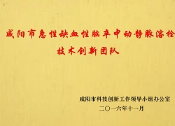 咸陽市急性缺血性腦卒中動靜脈溶栓技術(shù)創(chuàng)新團隊